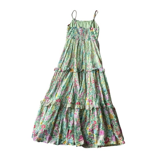 Banjanan Hazel Tiered Maxi Dress Size XS Pistachio Green Floral Ruffle MSRP $325 - Picture 8 of 8